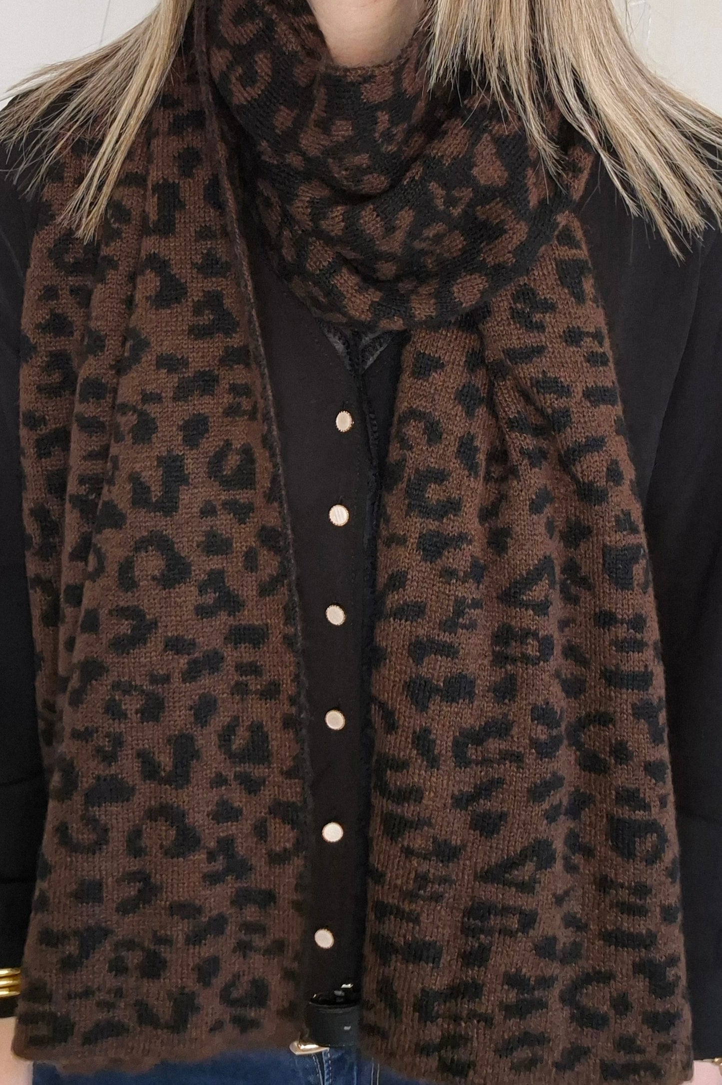 Echarpe motif léopard