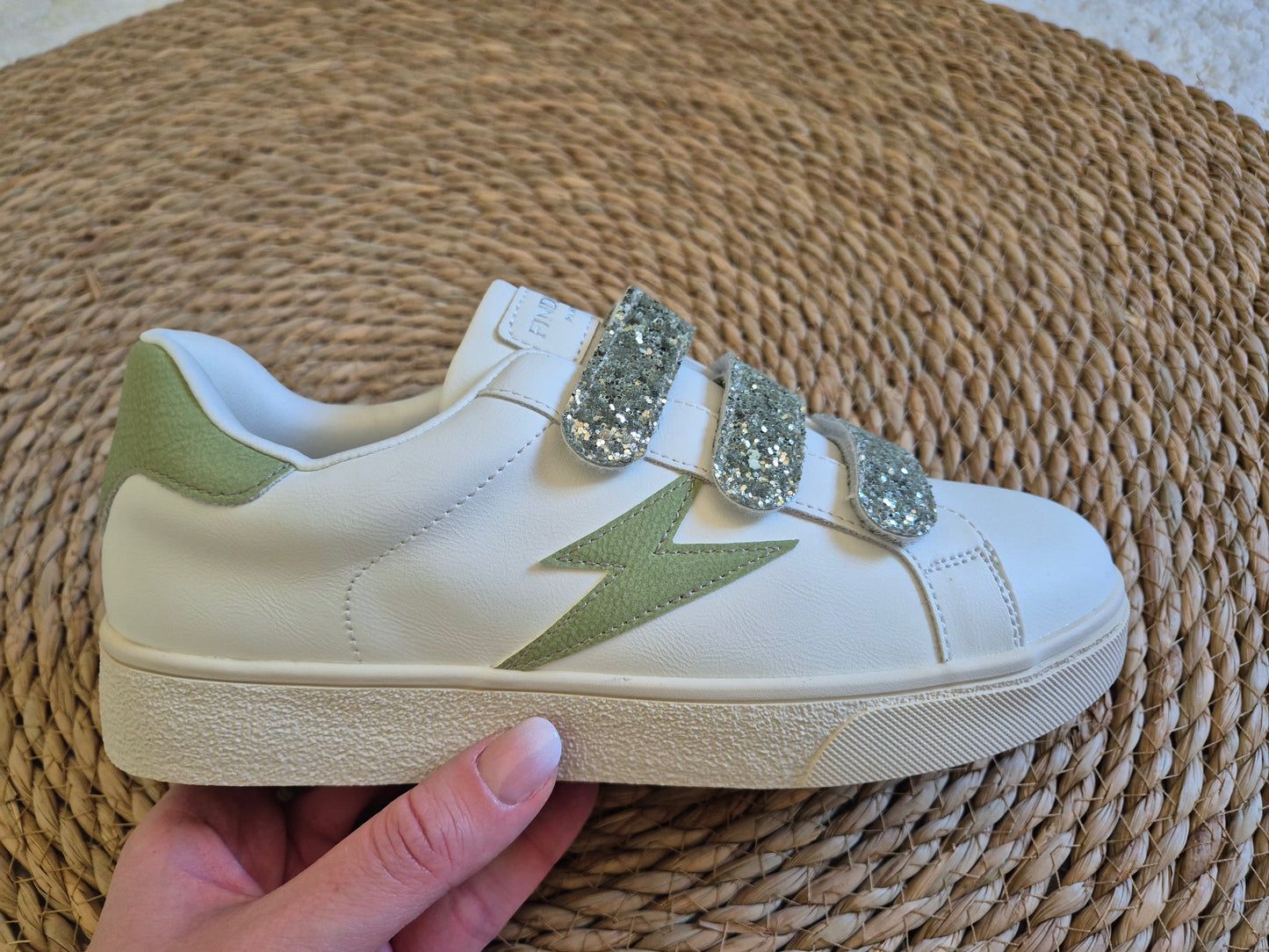 Baskets éclair vert